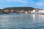 Cres town; island of Cres; Port; fishing boats; captain houses