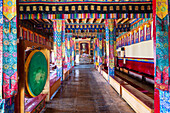 Dukhang, Gebets- und Versammlungsraum, Kloster Diskit, bei Hunder, Nubra-Tal, Ladakh, Jammu und Kaschmir, Indischer Himalaya, Nordindien, Indien, Asien