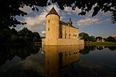 Wasserschloss Burg Gemen im Abendllicht, Borken, Münsterland; Nordrhein-Westfalen, Deutschland
