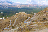 Messara-Ebene, Bergstraße nach Lentas, griechische Insel, Kreta, Griechenland