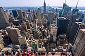 New York City; Manhattan; The Rockefeller Center; View of Midtown and the Empire State Building from Top of the Rock