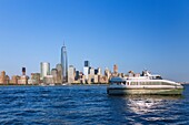 New York City, Manhattan, Battery Park City mit One WTC, USA
