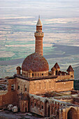 High angle view of a mosque at a palace, Ishak Pasha Palace, Dogubeyazit, Turkey