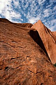 Sandstone rock formations, Uluru, Uluru-Kata Tjuta National Park, Northern Territory, Australia