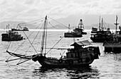 China, Hong Kong, Aberdeen Harbor, Chinese Junks or fishing boat