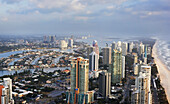 Aerial of Surfers Paradise and surrounding area