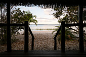 View from Beach Bungalow on Lake Farihy Ampitabe, Canal des Pangalanes, Madagascar, Africa