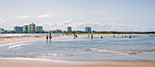 Looking across Maroochy River at Maroochydore Beach and high rise apartments
