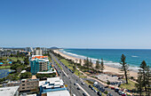 Luftaufnahme mit Blick auf Alexandra Parade, Maroochydore, Sunshine Coast