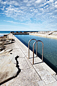 Salt water swimming pool on the beach