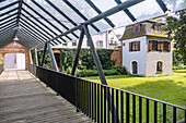 Erding, Gartenpavillon des Palais Widmann, Roßmayrgasse, Mauerdurchgang, Bayern, Deutschland