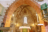 Herleshausen, Castle Church of St. Bartholomäus, interior, choir frescoes