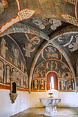 Kottingwörth, Pfarrkirche St. Vitus, Ostchor, gotische Wandmalereien, Bayern, Deutschland