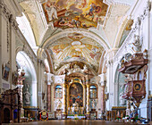 Kloster Michelfeld, Klosterkirche St. Johannes Evangelist, Innenraum, Bayern, Deutschland