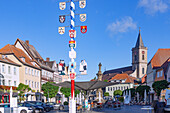 Bad Neustadt an der Saale; Market Square and Church of the Assumption of the Virgin Mary