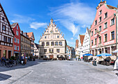 Weissenburg in Bavaria; wood market; city Hall