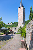 Karlstadt; Roter Turm, Stadtmauer; Karlsburg, Bayern, Deutschland