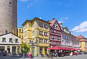 Kitzingen, Marktstraße, Marktturm, Bayern, Deutschland