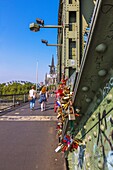 Cologne; Hohenzollern Bridge, Love Locks; Museum Ludwig; Cologne cathedral