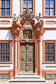 Volkach, Schelfenhaus, Eingangsportal, Bayern, Deutschland