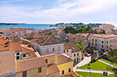 Poreč; Trg Marafor, Roman forum, view from the bell tower