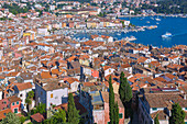 Rovinj, Ausblick vom Campanile der Basilika St. Euphemia, Istrien, Kroatien