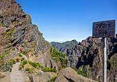 Pico do Arieiro, Pico Ruivo, Aussichtsplatz Pedra Rija, Gipfel, Wanderweg PR1, portugiesische Insel Madeira, Portugal