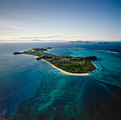 Aerial of Mana Island - Fiji
