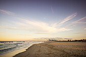 Looking along beach towards Surfers Paradise early evening
