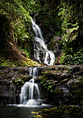 Waterfall flowing over rocks into pool at Elabana Falls - Gold Coast