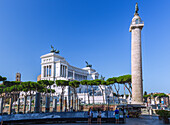 Rom, Trajanssäule; Trajansmärkte; Vittoriano, Latium, Italien