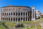 Rome, Marcellus Theater with Temple of Apollo, synagogue