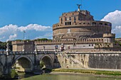 Rom, Castel Sant'Angelo, Engelsburg, Ponte Sant'Angelo, Engelsbrücke, Latium, Italien
