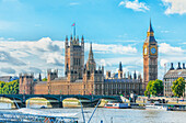 Blick auf Big Ben und Houses of Parliament, London, England, UK