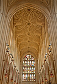 Bath Abbey Innenraum, Bath, Somerset, England, UK