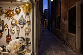 Shop with carnival masks in Venice Italy
