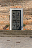 Portal door of the Abbey Church of Santa Giustina in Padua, Italy.