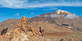 Pico del Teide, 3715m and Roques de Garcia, Teide National Park, Tenerife, Canary Islands, Spain, Europe