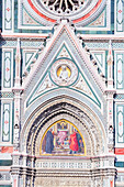 Duomo Santa Maria del Fiore facade, Florence, Tuscany, Italy, Europe