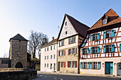 Forchheim, Saltorturm and half-timbered houses in Upper Franconia, Bavaria