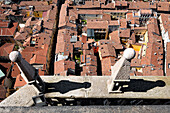 Blick vom Campanile auf Cremona, Cremona, Lombardei, Italien, Europa