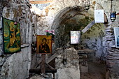 Ruine einer Kapelle in der Bucht von Stavros, Ithaka, Ionische Inseln, Griechenland