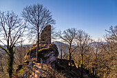 Guttenberg Castle Ruins near Schweigen-Rechtenbach, Palatinate Forest, Southern Wine Route, Rhineland-Palatinate, Germany, Europe