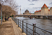 River Spree with view of Bode Museum in Berlin, Germany