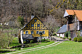 School mill in Veilbronn in the Leinleiter valley in Franconian Switzerland, Bavaria, Germany