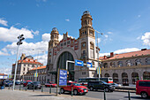 Historic train station building, Art Nouveau, Prague main train station, Czech Republic