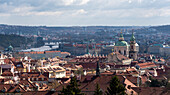 Panoramic view of Prague, St. Nicholas Church, Prague, Czech Republic