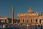 St. Peter's Basilica and Vatican Obelisk, Rome, Lazio, Italy, Europe
