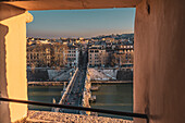 View from Castel Sant&#39;Angelo, UNESCO World Heritage Site, Rome, Lazio, Italy, Europe