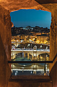 Blick von der Castel Sant'Angelo, Engelsburg, UNESCO-Weltkulturerbe auf  Rom, Latium, Italien, Europa